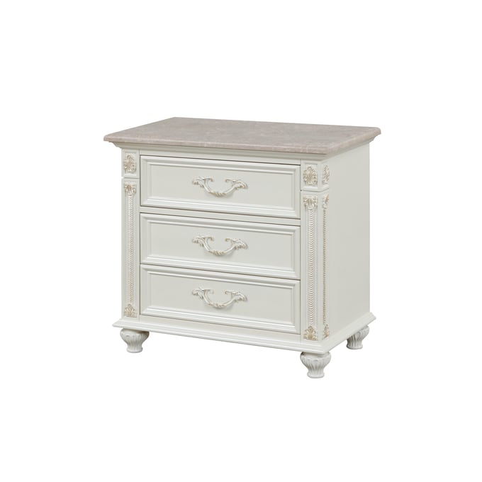 Cosmos Furniture Marya White Nightstand CMS-Marya-White-NS