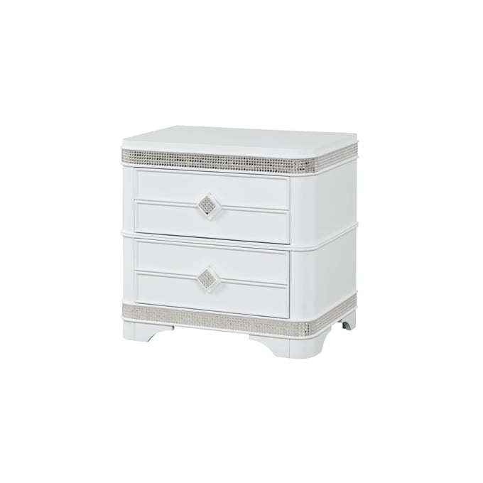 Cosmos Furniture Amani White Nightstand CMS-Amani-White-NS