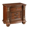 Cosmos Furniture Viviana Traditional Style Nightstand in Cherry finish Wood