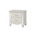 Cosmos Furniture Sonia Pearl Contemporary Style Nightstand in Pearl finish Wood