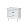 Cosmos Furniture Rosie Contemporary Style Nightstand in White finish Wood