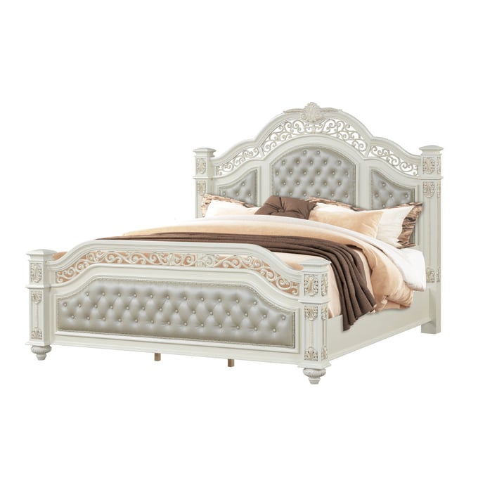 Cosmos Furniture Marya White King Bed CMS-Marya-White-King