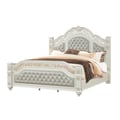 Cosmos Furniture Marya WhiteTraditional Style King Bed in White finish Wood