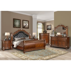 Cosmos Furniture Viviana Cherry 5pc Bedroom Set With King Bed