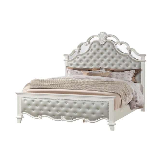 Cosmos Furniture Sonia Pearl King Bed CMS-Sonia-Pearl-King