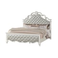 Cosmos Furniture Sonia Contemporary Style King Bed in Pearl finish Wood