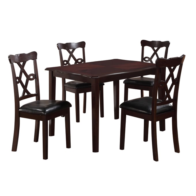 Cosmos Furniture Copper Espresso 5pc Dining Set CMS-COPPER-DININGSET