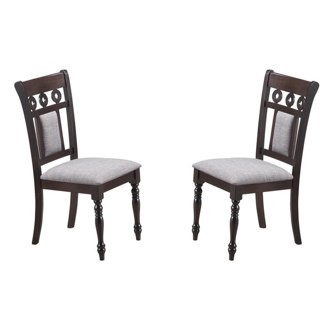 2 Cosmos Furniture Lakewood Mahogany Dining Chairs CMS-LAKEWOOD-CHAIR