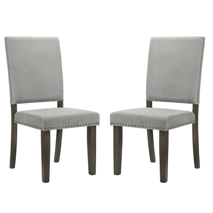 2 Cosmos Furniture Asbury Espresso Fabric Dining Chairs CMS-ASBURY-CHAIR