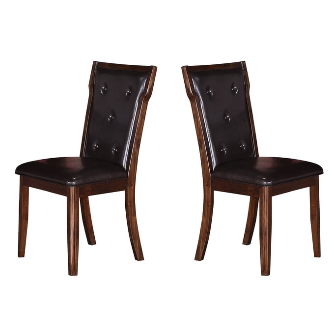 2 Cosmos Furniture Pam Espresso Dining Chairs CMS-PAM-CHAIR