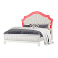 Cosmos Furniture Rosie Contemporary Style King Bed in White finish Wood