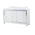 Cosmos Furniture Shiney Contemporary Style Dresser in White finish Wood