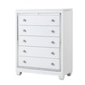 Cosmos Furniture Shiney Contemporary Style Chest in White finish Wood