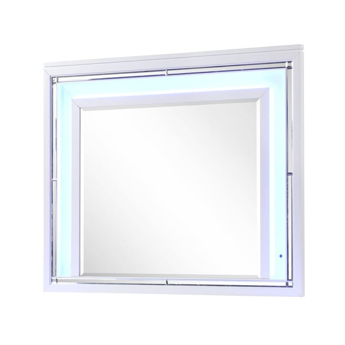 Cosmos Furniture Shiney White Mirror CMS-Shiney-White-Mirror