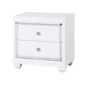 Cosmos Furniture Shiney Contemporary Style Nightstand in White finish Wood