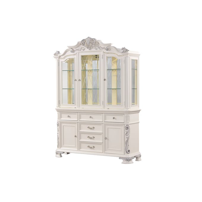 Cosmos Furniture Victoria Pearl White Hutch CMS-Victoria-Hutch