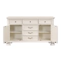 Cosmos Furniture Victoria Traditional Style Buffet in Pearl White finish Wood