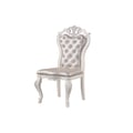 Cosmos Furniture Victoria Traditional Style Side Chair in Pearl White finish Wood