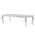 Cosmos Furniture Victoria Traditional Style Dining Table in Pearl White finish Wood