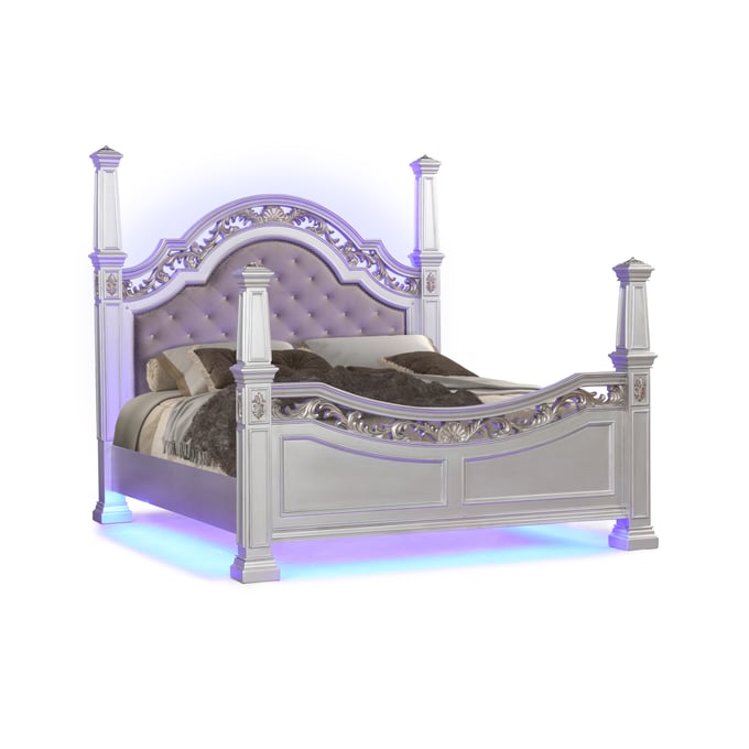 Cosmos Furniture Valentina Silver King Bed CMS-Valentina-Silver-King-Bed