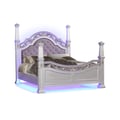 Cosmos Furniture Valentina Silver Contemporary Style Queen Bed in Silver finish Wood