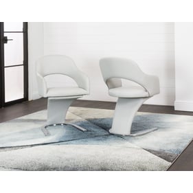 Cramco Aldo Light Gray Polyurethane Side Chair