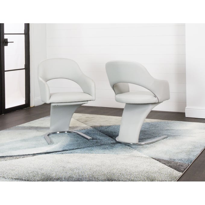 Cramco Aldo Light Gray Polyurethane Side Chair CRM-G5028-03