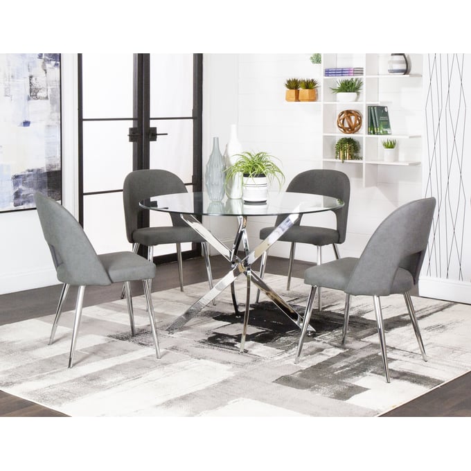 Cramco Bravo Mars Charcoal 5pc Dining Room Set CRM-G5051-41-DR-S1