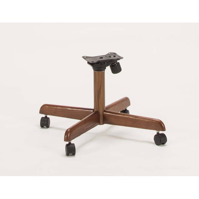 2 Cramco Lakota Pecan Wood Tilt Swivel Chair Bases CRM-D8327-08