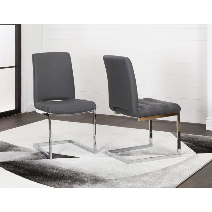 2 Cramco Mantis Dyane Charcoal Side Chairs CRM-G5115-05