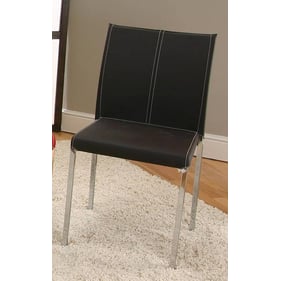 4 Cramco Corona Brown PU Chrome Stack Chairs