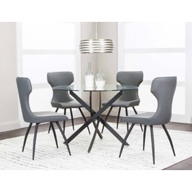 Cramco Eclipse Charcoal Polyurethane 5pc Dining Room Set