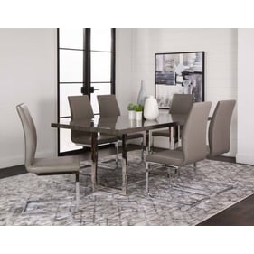 Cramco Heka Charcoal Mushroom 7pc Dining Room Set