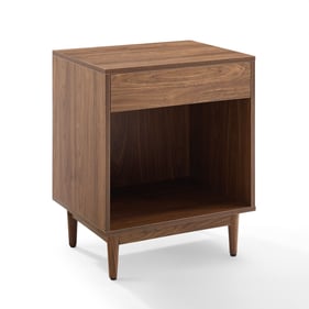 Crosley Liam Walnut Record Storage Side Table