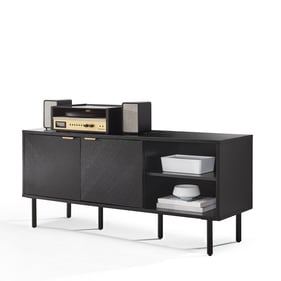 Crosley Brody Black Record Storage Sideboard