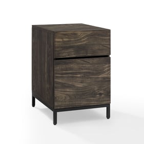 Crosley Jacobsen Matte Black Brown Ash File Cabinet