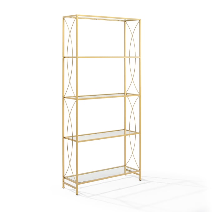 Crosley Helena Gold Etagere Bookcase CRSL-CF1410-GL