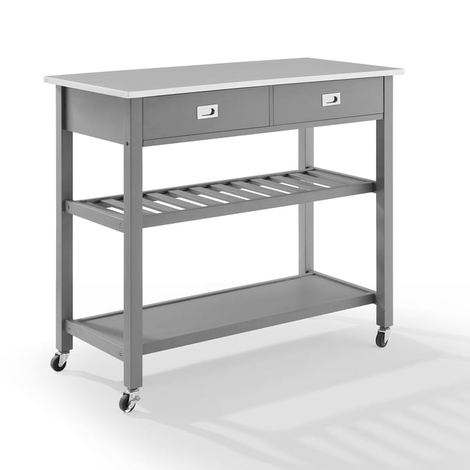 Crosley Chloe Gray Kitchen Island Cart CRSL-CF3027SS-GY