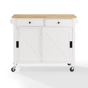 Crosley Laurel White Kitchen Island Cart