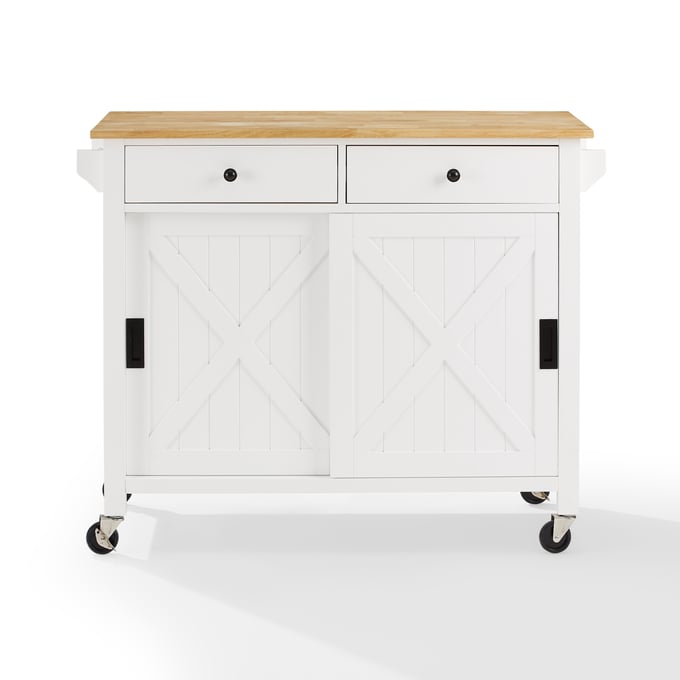 Crosley Laurel White Kitchen Island Cart CRSL-CF3033NA-WH