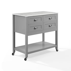 Crosley Connell Gray White Kitchen Island Cart