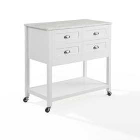 Crosley Connell White Kitchen Island Cart