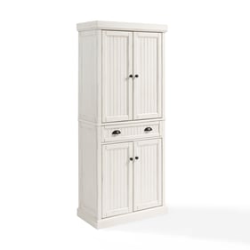 Crosley Seaside Distressed White Kitchen Storage Pantry