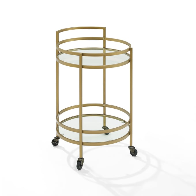 Crosley Bailey Gold Round Rolling Bar Cart CRSL-CF4009-GL