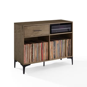 Crosley Sydney Walnut Record Storage Media Console