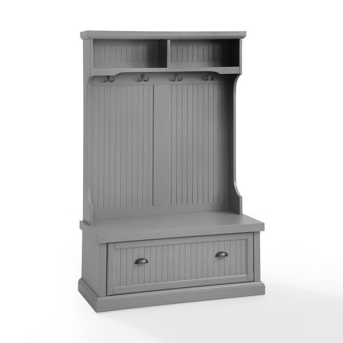 Crosley Seaside Distressed Gray Hall Tree CRSL-CF6006-GY