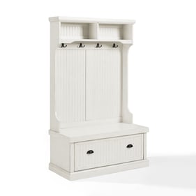 Crosley Seaside Distressed White Hall Tree