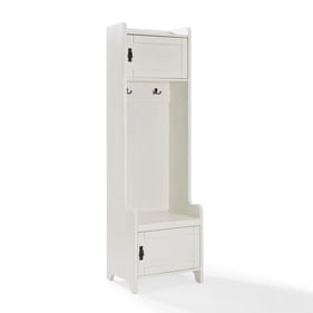 Crosley Fremont Distressed White Hall Tree