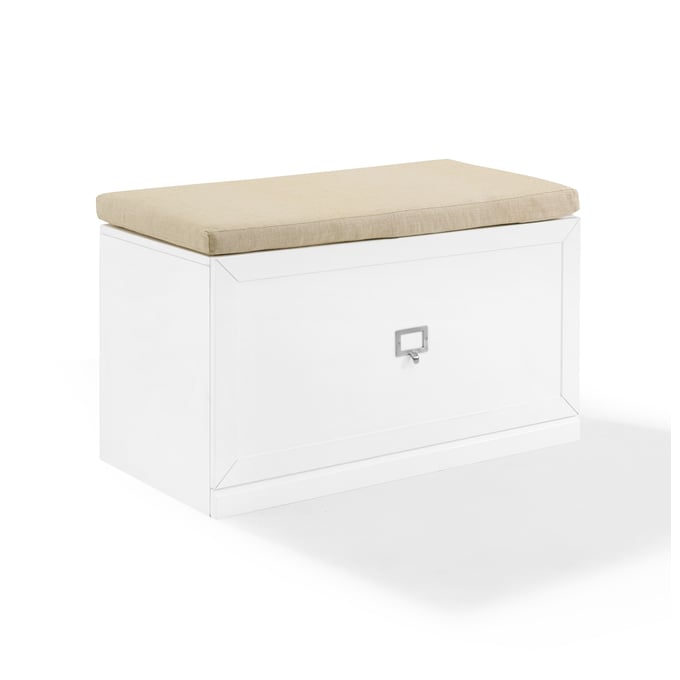 Crosley Harper Tan White Entryway Storage Bench CRSL-CF6027-WH