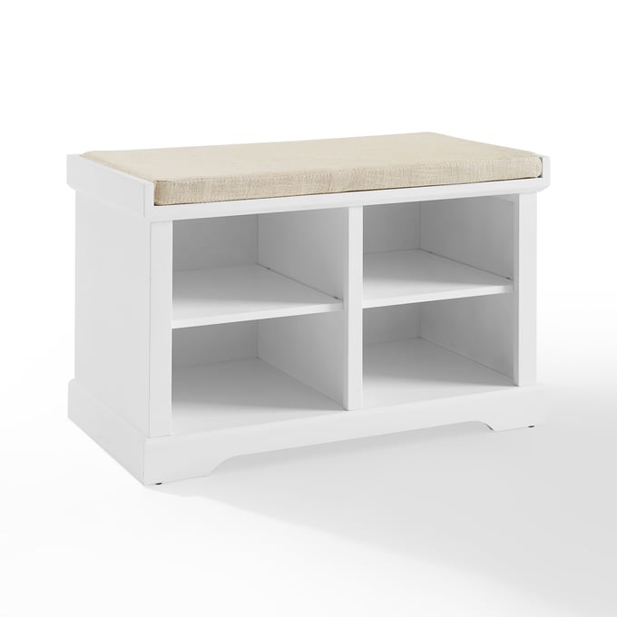 Crosley Brennan Entryway Storage Shelf Bookcase, White